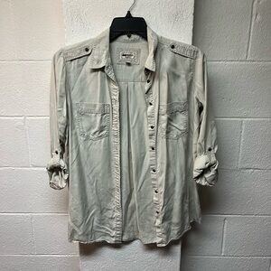 Express Women’s Light Tan Button-Up Jacket